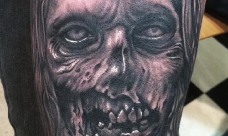 zombie tattoos close up detailed black and gray zombie zombie tattoos close up detailed black and gray zombie