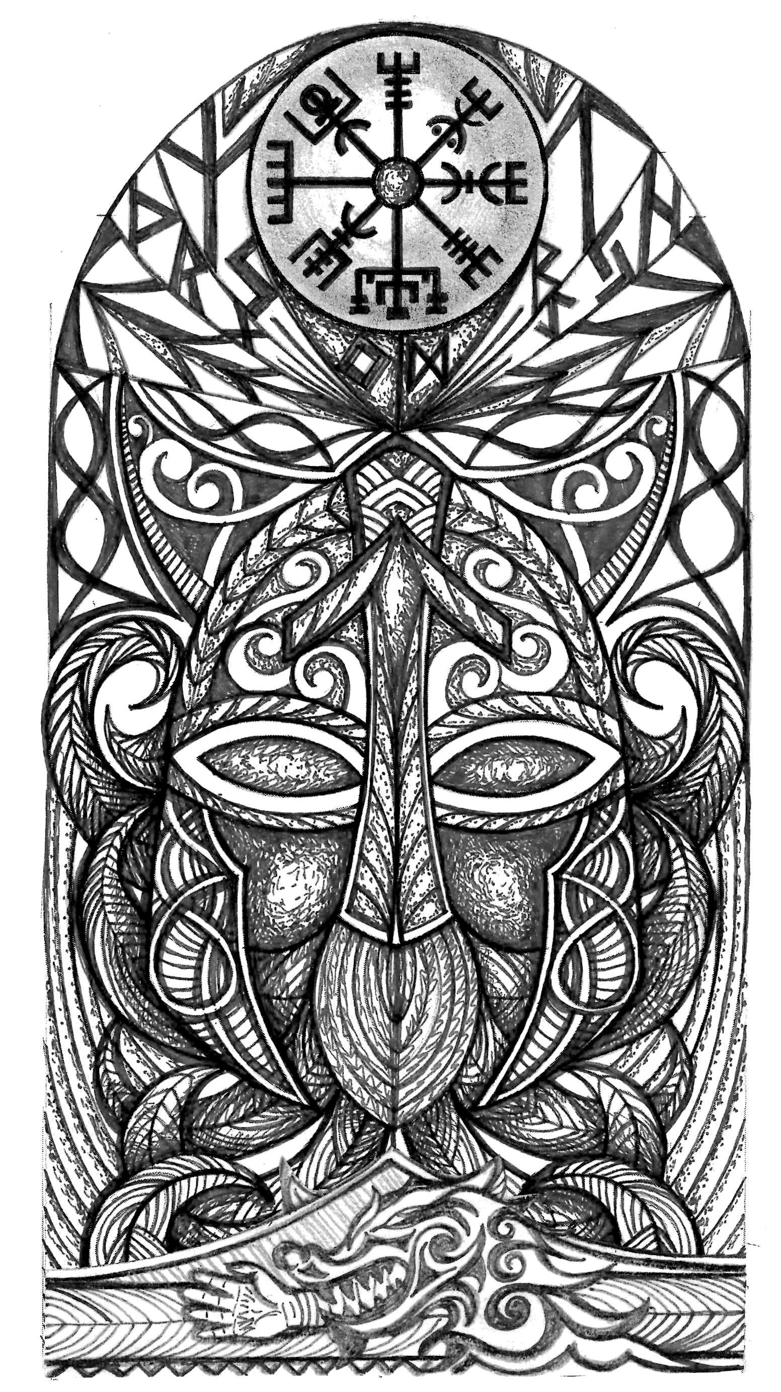 tyr viking god mask tribal tattoo tattoo com tyr viking god mask tribal tattoo tattoo com